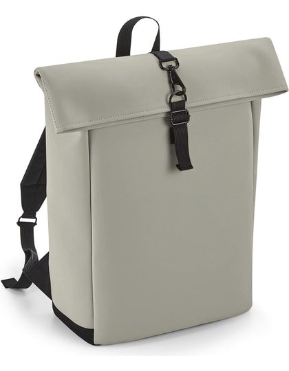 Matte PU Roll-Top Backpack