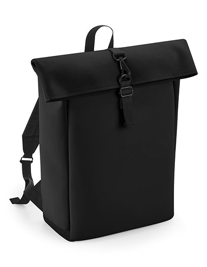 Matte PU Roll-Top Backpack